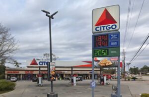 Citgo gas station with price display.